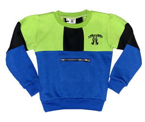 Sweatshirts | Unisex Slime Green Color Block